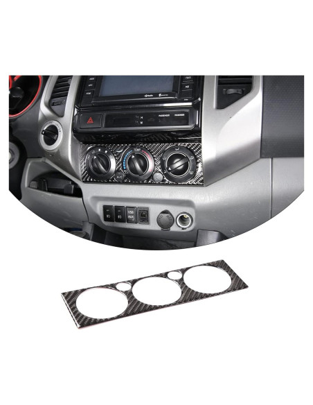 Panel de Trim de Aire Acondicionado TongSheng para Toyota Tacoma 2006-2015 - Fibra de Carbono Negra Panel de Trim de Aire Acondicionado TongSheng para Toyota Tacoma 2006-2015 - Fibra de Carbono Negra