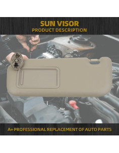 Visera del Sol Dasbecan Lado Conductor Izquierdo Toyota Corolla 2009-2013 2