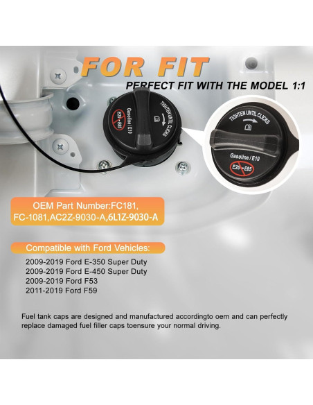 Tapa de Gas Clmlifebare AC2Z-9030-A Compatible Ford 2009-2019 Tapa de Gas Clmlifebare AC2Z-9030-A Compatible Ford 2009-2019