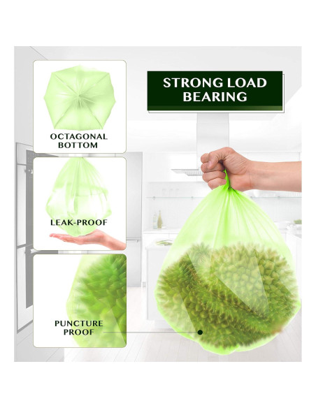 Bolsas de Basura Compostables FORID 150 Unidades 4.5 Litros Verde Bolsas de Basura Compostables FORID 150 Unidades 4.5 Litros Verde