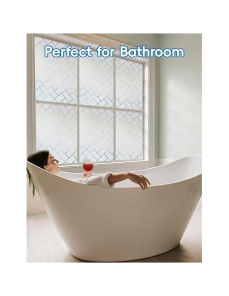 Película de Privacidad para Ventanas XHCN 44.45x200 cm Cuadrícula Blanca Película de Privacidad para Ventanas XHCN 44.45x200 cm Cuadrícula Blanca