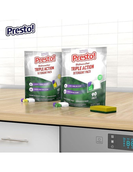 Pacs para Lavavajillas Amazon Presto! Triple Acción 70 Unidades Pacs para Lavavajillas Amazon Presto! Triple Acción 70 Unidades