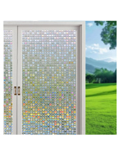 Película de Privacidad Arcoíris Divertida 30x200 cm Sin Adhesivo
