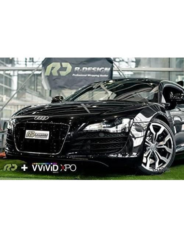 Vinilo Automotriz VViViD Negro Brillante 0.46m x 1.52m + Kit 3M