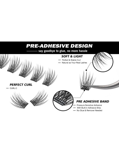 Pestañas Autoadhesivas EASITENSION 156 PCS Reutilizables