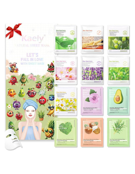 Mascarillas Faciales Niñas evpct 12 Pack Cuidado Piel Natural Mascarillas Faciales Niñas evpct 12 Pack Cuidado Piel Natural