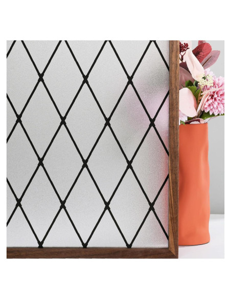 Película para Ventanas FEOMOS Lattice Negro 43.9x200 cm Película para Ventanas FEOMOS Lattice Negro 43.9x200 cm