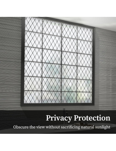 Película para Ventanas FEOMOS Lattice Negro 43.9x200 cm