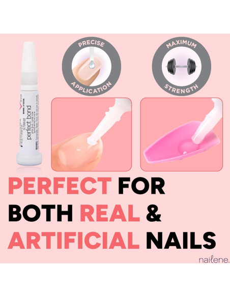 Pegamento para Uñas Nailene Perfect Bond 2 g, Secado Rápido Pegamento para Uñas Nailene Perfect Bond 2 g, Secado Rápido