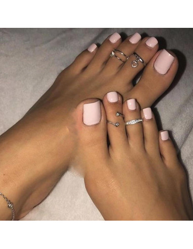 Uñas Postizas para Dedos de los Pies Bellelfin 120pcs Cortas