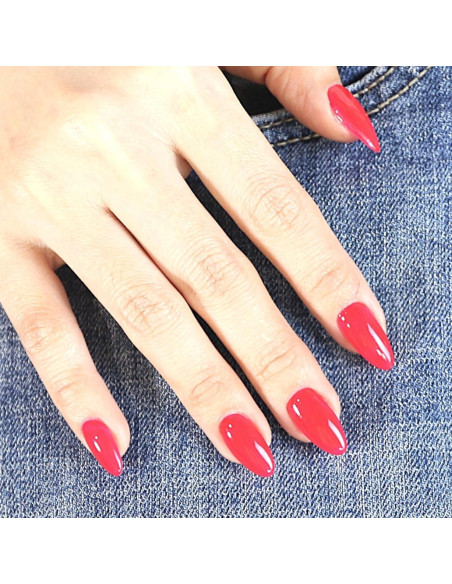 Uñas Postizas Hechas a Mano SUNRUBY 30 Piezas Rojas Neón Uñas Postizas Hechas a Mano SUNRUBY 30 Piezas Rojas Neón