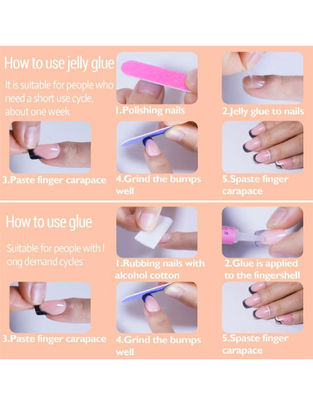 Uñas Postizas Cortas Ombre Rosa Yivaiks 24 Pcs Acrílicas Uñas Postizas Cortas Ombre Rosa Yivaiks 24 Pcs Acrílicas