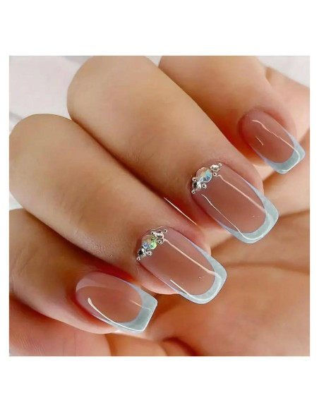 Uñas Postizas Cortas Cuadradas MinFeel Estilo-19 24 Pcs Uñas Postizas Cortas Cuadradas MinFeel Estilo-19 24 Pcs