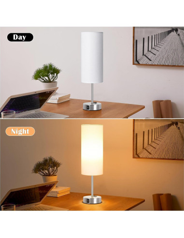 Juego de 2 Lámparas de Mesa ZJOJO 45.72cm Regulables 3 Niveles