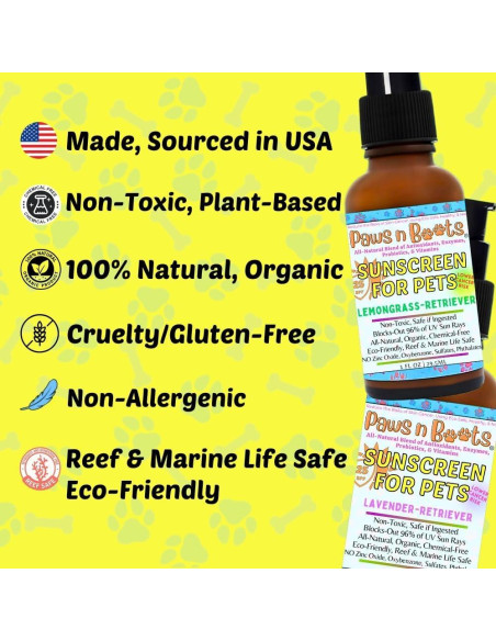 Protector Solar para Mascotas PawsnBoots SPF 25 Natural 100g Protector Solar para Mascotas PawsnBoots SPF 25 Natural 100g