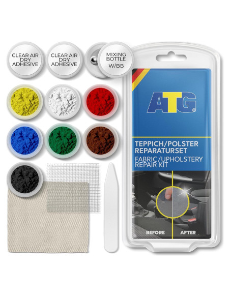 Kit de Reparación de Tapicería ATG - 8-10 Reparaciones - Tela y Cuero Kit de Reparación de Tapicería ATG - 8-10 Reparaciones - Tela y Cuero
