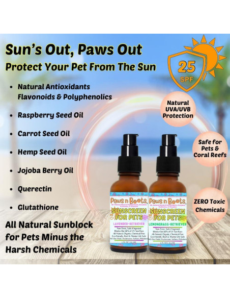 Protector Solar para Mascotas PawsnBoots SPF 25 Natural 100g Protector Solar para Mascotas PawsnBoots SPF 25 Natural 100g