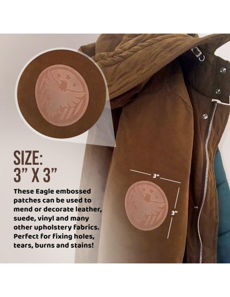 Parche Autoadhesivo MastaPlasta Suede Beige 8cm para Reparación Parche Autoadhesivo MastaPlasta Suede Beige 8cm para Reparación