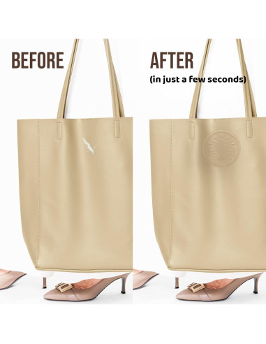 Parche Autoadhesivo MastaPlasta Suede Beige 8cm para Reparación