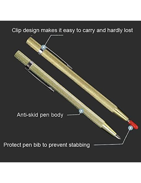 Herramienta de Scribe VebaCidi 2 Piezas Punta Carburo 15 cm Herramienta de Scribe VebaCidi 2 Piezas Punta Carburo 15 cm
