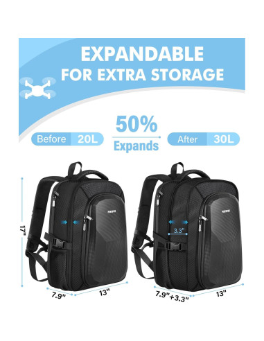 Mochila Funda Dura PEKREWS para DJI Mini 4 Pro - Impermeable
