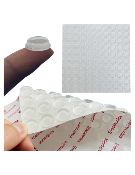 100 Topes de Puerta de Silicona Autoadhesivos Monochef 12.7mm 100 Topes de Puerta de Silicona Autoadhesivos Monochef 12.7mm