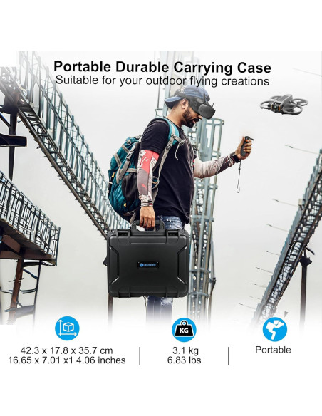 Funda Dura Impermeable Lekufee LK1201 para Drone DJI Avata 2 Funda Dura Impermeable Lekufee LK1201 para Drone DJI Avata 2