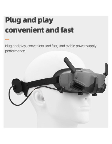 Soporte Clip Batería y Cable Alimentación Axisflying Gafas 2