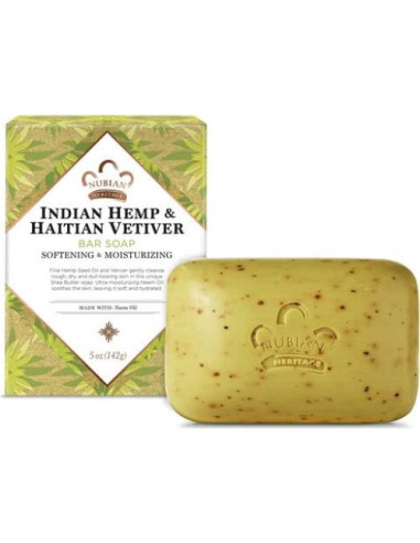 Jabón de Cáñamo Indio Nubio y Vetiver Haitiano - 3 Barras de 142g