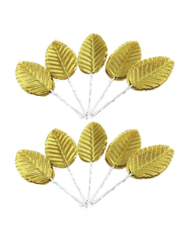 Hojas Artificiales Doradas Haidong - 120PCS para Decoración