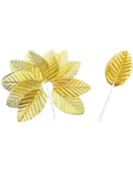 Hojas Artificiales Doradas Haidong - 120PCS para Decoración Hojas Artificiales Doradas Haidong - 120PCS para Decoración