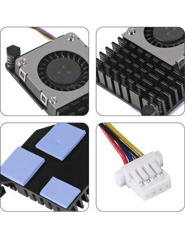 Ventilador Activo Refrigerador DORHEA para Raspberry Pi 5 - Negro