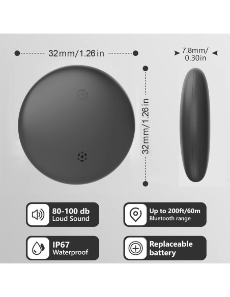 Rastreador de Equipaje YaoTag 2 Paquete IP67 Bluetooth iOS Rastreador de Equipaje YaoTag 2 Paquete IP67 Bluetooth iOS