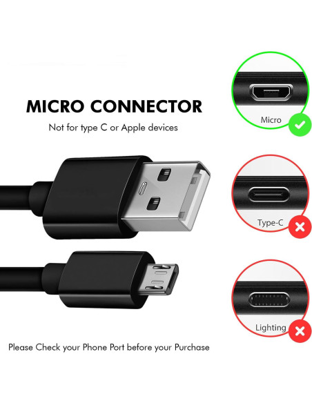 Cable MicroUSB Carga Rápida 2.0 1.8M VOLT+ Compatible Raspberry Pi Cable MicroUSB Carga Rápida 2.0 1.8M VOLT+ Compatible Raspberry Pi