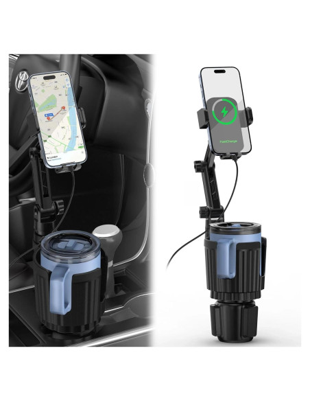 Soporte para teléfono con cargador inalámbrico 15W SAGRUILA Soporte para teléfono con cargador inalámbrico 15W SAGRUILA