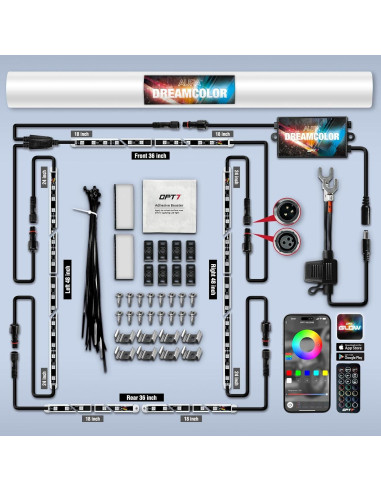 Luces de Subcuerpo OPT7 Aura RGB-IC Impermeables 12V