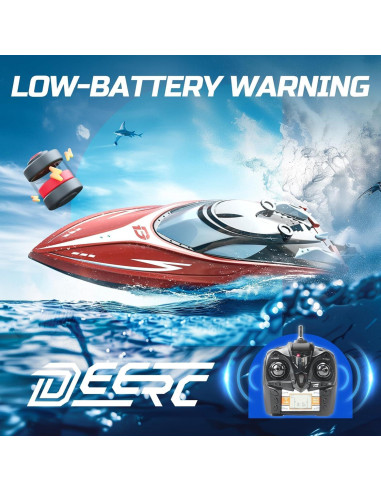 Barco RC DEERC H120 Alta Velocidad 32 km/h para Niños y Adultos