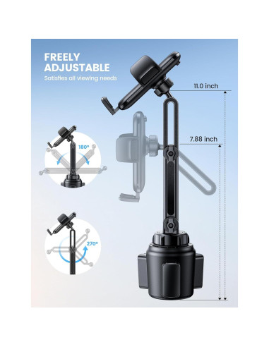 Soporte para Teléfono Lamicall STCC01 Negro Ajustable 4-7"