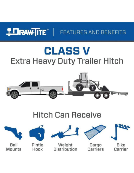 Enganche de Remolque Clase 5 Draw-Tite 41954 para Ford F-150 2015-2025 Enganche de Remolque Clase 5 Draw-Tite 41954 para Ford F-150 2015-2025