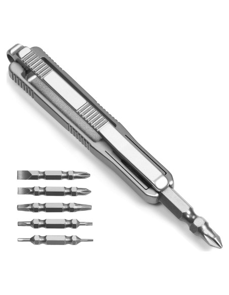Destornillador EDC Autuveen de Titanio 10 en 1 con Puntas Doble Extremo Destornillador EDC Autuveen de Titanio 10 en 1 con Puntas Doble Extremo