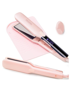 Plancha de Cabello Profesional Angenil 1.75" Titanio 2 en 1