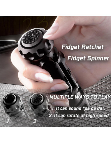 Juguete Antiestrés Fidget Gun Ography de Metal Negro