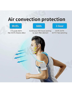 Purificador de aire portátil 4WDKING con filtro HEPA blanco 2