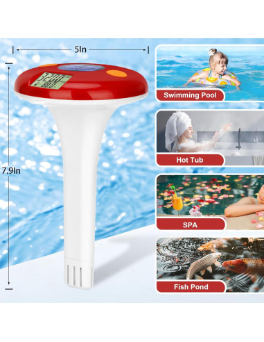 Probador de Salinidad GIDIGI para Piscinas con Tiras de pH