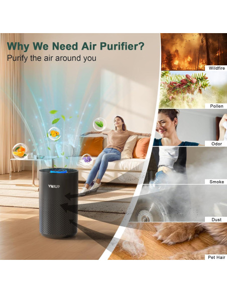 Purificador de Aire VNIUP ZQA-4000C HEPA 74 m Aromaterapia Purificador de Aire VNIUP ZQA-4000C HEPA 74 m Aromaterapia