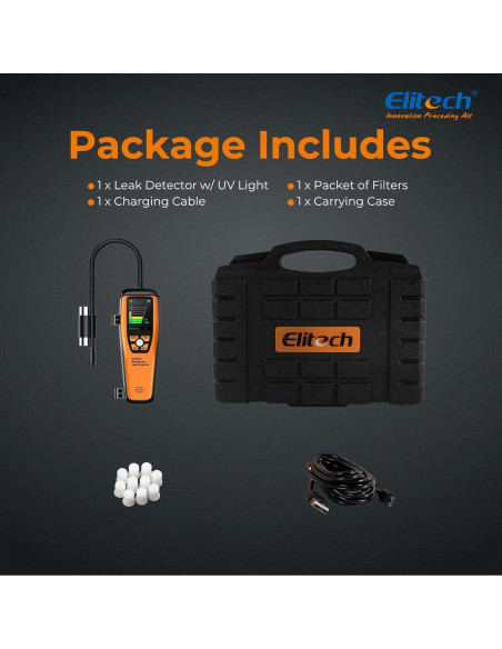 Detector de Fugas de Refrigerante Elitech ILD-200 Infrarrojo Detector de Fugas de Refrigerante Elitech ILD-200 Infrarrojo