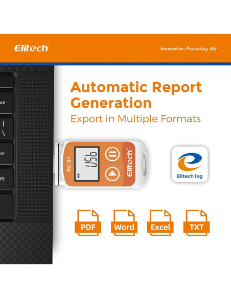 Registrador de Datos de Temperatura Elitech RC-5+TE USB PDF Registrador de Datos de Temperatura Elitech RC-5+TE USB PDF