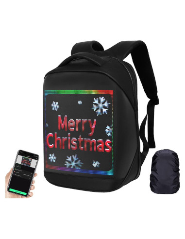 Mochila LED Inteligente Welaso 21L con Funda Impermeable