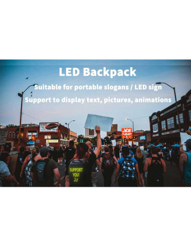 Mochila LED Inteligente Welaso 21L con Funda Impermeable