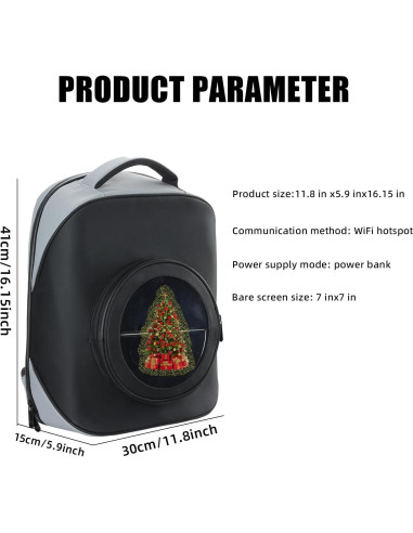 Mochila Holográfica 3D Missyou con Proyector y Control Remoto